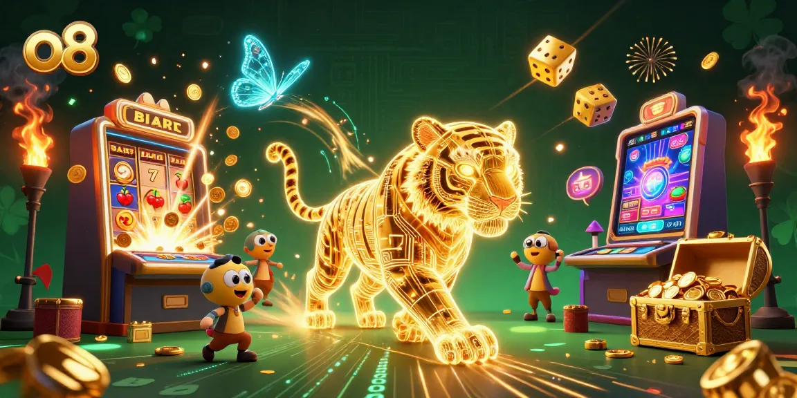 Experience thrilling gameplay at o8 with vibrant casino elements and a dazzling jackpot explosion scene.