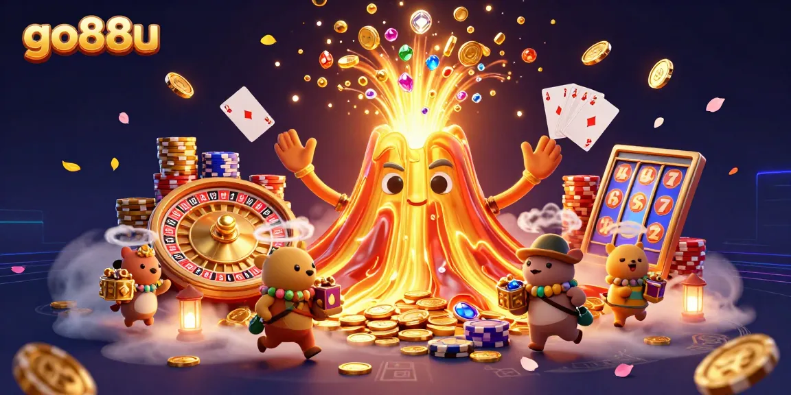 Experience thrilling wins at go88u with a dazzling eruption of coins and treasures.