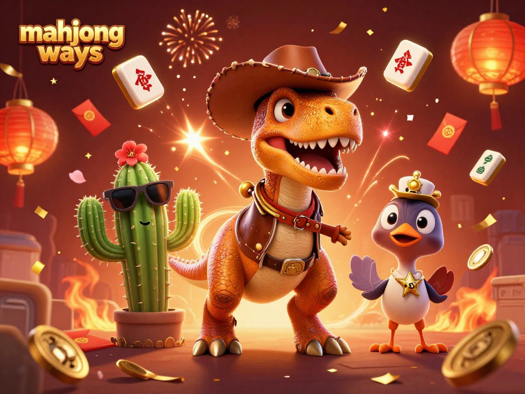 Experience the thrill of mahjong ways with vibrant visuals and dynamic characters celebrating winnings.