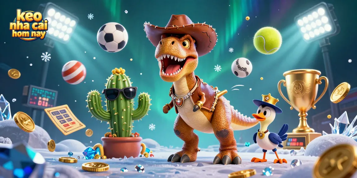 Bet on keo nha cai hom nay with vibrant 3D animated sports characters, showcasing excitement in betting.